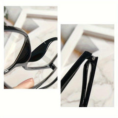Gradient Colored Rivet Square Anti Light Glasses For Women's
