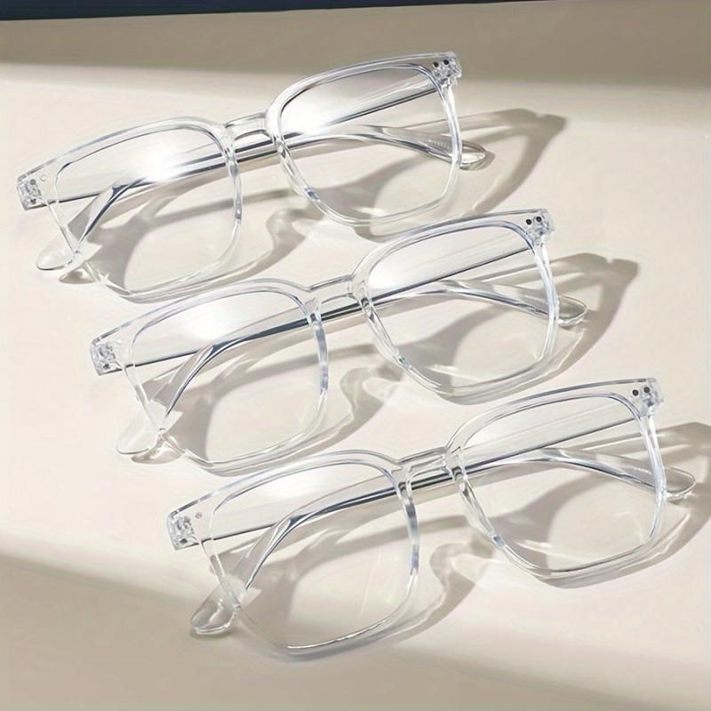 Gradient Colored Rivet Square Anti Light Glasses For Women's