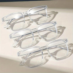 Gradient Colored Rivet Square Anti Light Glasses For Women's
