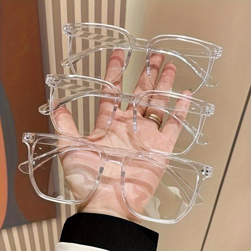 Gradient Colored Rivet Square Anti Light Glasses For Women's