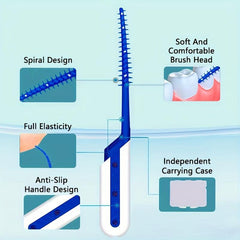 20pcs Silicone Seam Brush Orthodontic Teeth Gap Brush Cleaning