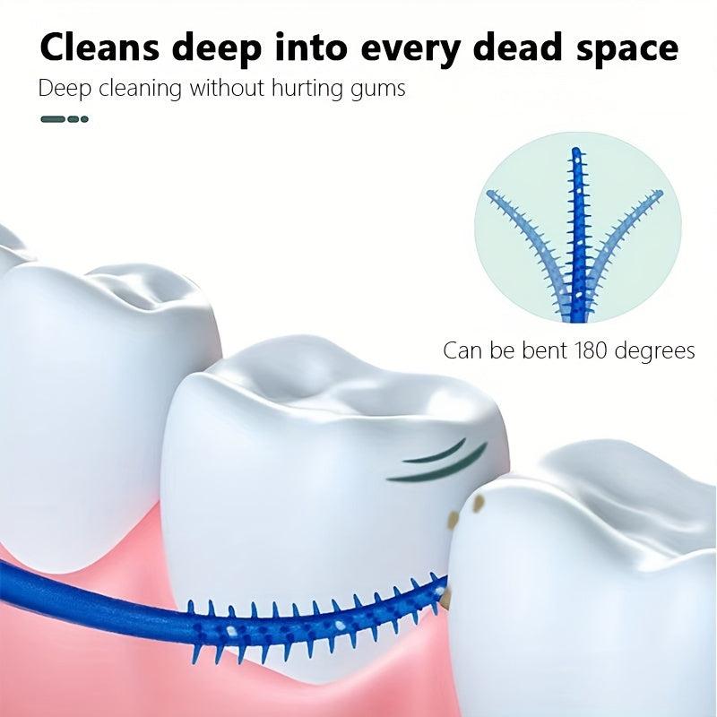 20pcs Silicone Seam Brush Orthodontic Teeth Gap Brush Cleaning