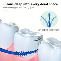 20pcs Silicone Seam Brush Orthodontic Teeth Gap Brush Cleaning