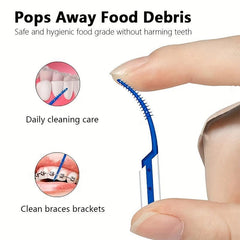 20pcs Silicone Seam Brush Orthodontic Teeth Gap Brush Cleaning