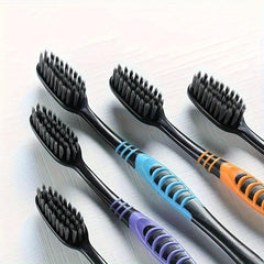 10pcs Bamboo Charcoal Soft Toothbrushes for Sensitive Gums