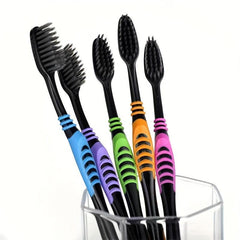 10pcs Bamboo Charcoal Soft Toothbrushes for Sensitive Gums