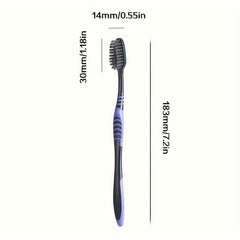 10pcs Bamboo Charcoal Soft Toothbrushes for Sensitive Gums