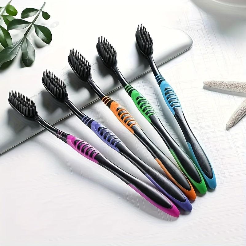 10pcs Bamboo Charcoal Soft Toothbrushes for Sensitive Gums