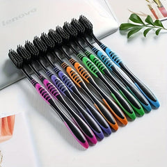 10pcs Bamboo Charcoal Soft Toothbrushes for Sensitive Gums