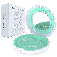 Retainer Case with Mirror Invisalign Mouth Guard Slim Aligner Vent Holes