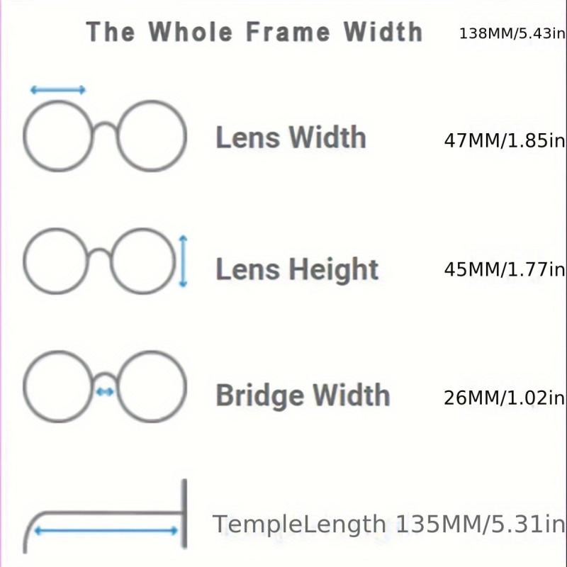 Men's Retro Round Frame Reading Glasses Anti Light Flat Mirror