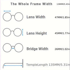 Men's Retro Round Frame Reading Glasses Anti Light Flat Mirror