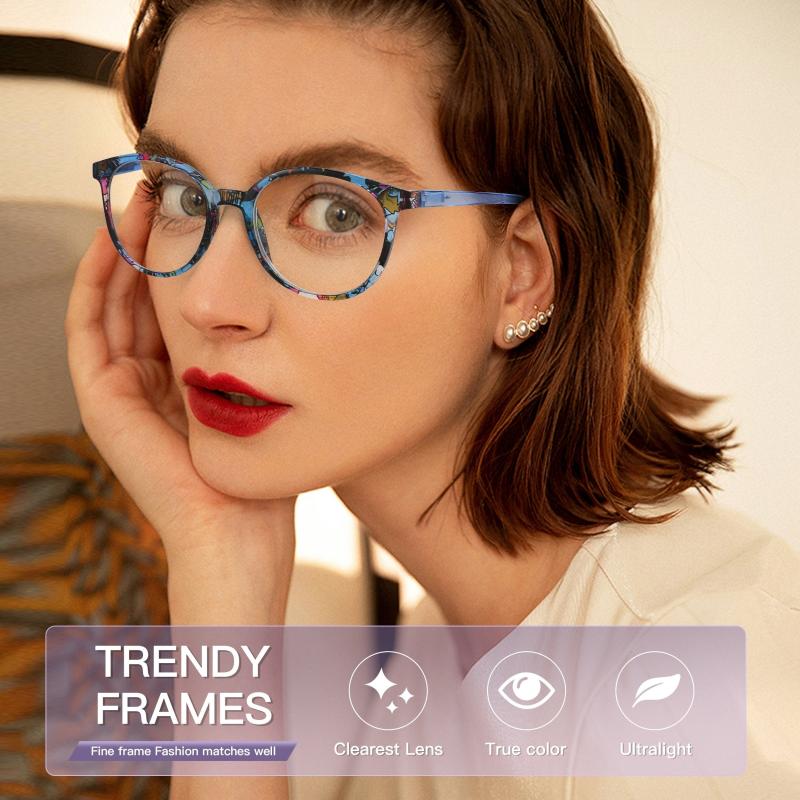 Retro Oval Spring Hinge Tinted Lens Reader Glasses
