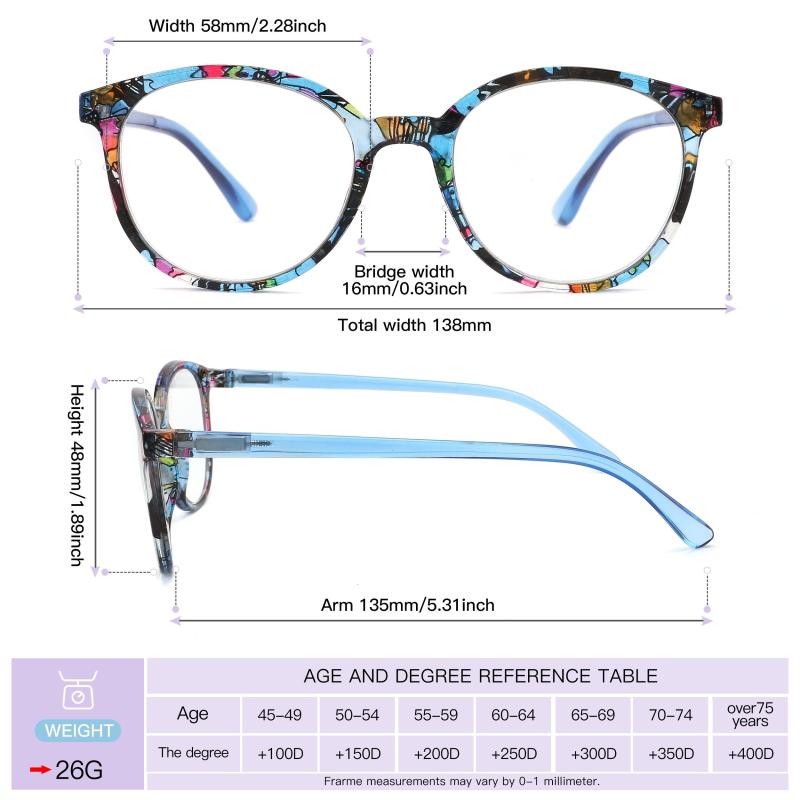Retro Oval Spring Hinge Tinted Lens Reader Glasses