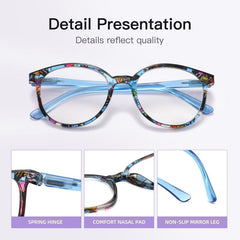 Retro Oval Spring Hinge Tinted Lens Reader Glasses