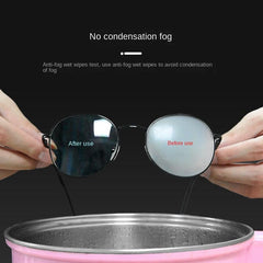 100Pcs Disposable Anti-fog Wipes for Glasses Helmet Lens Cleaning