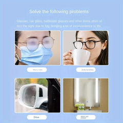 100Pcs Disposable Anti-fog Wipes for Glasses Helmet Lens Cleaning
