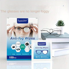100Pcs Disposable Anti-fog Wipes for Glasses Helmet Lens Cleaning