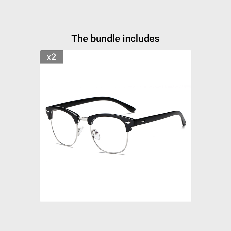 Classic Gaming Glasses for Women Semi Rimless Frame
