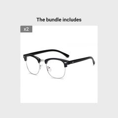 Classic Gaming Glasses for Women Semi Rimless Frame