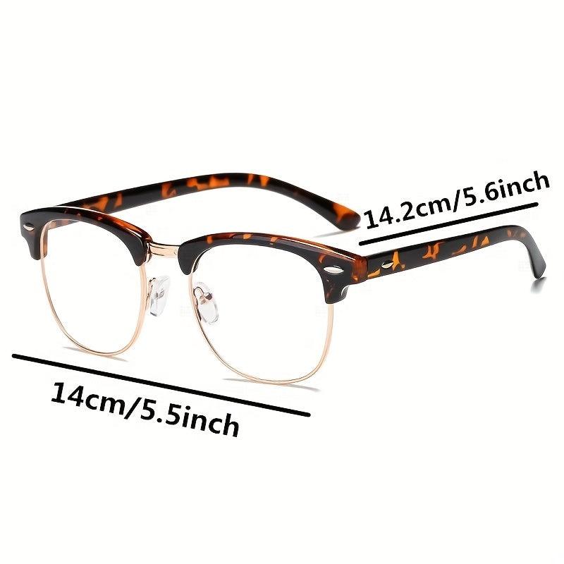 Classic Gaming Glasses for Women Semi Rimless Frame