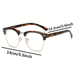 Classic Gaming Glasses for Women Semi Rimless Frame