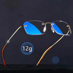 Metal Frame Light Blocking Presbyopia Reading Glasses