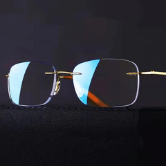 Metal Frame Light Blocking Presbyopia Reading Glasses