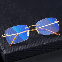 Metal Frame Light Blocking Presbyopia Reading Glasses