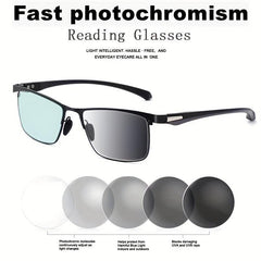 Photochromic Prog. Reading Glasses Anti Light Multifocal Ultra Light Eyewear