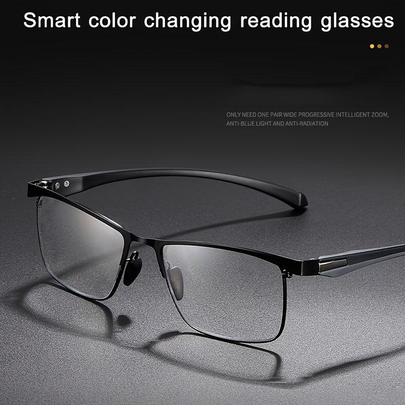 Photochromic Prog. Reading Glasses Anti Light Multifocal Ultra Light Eyewear