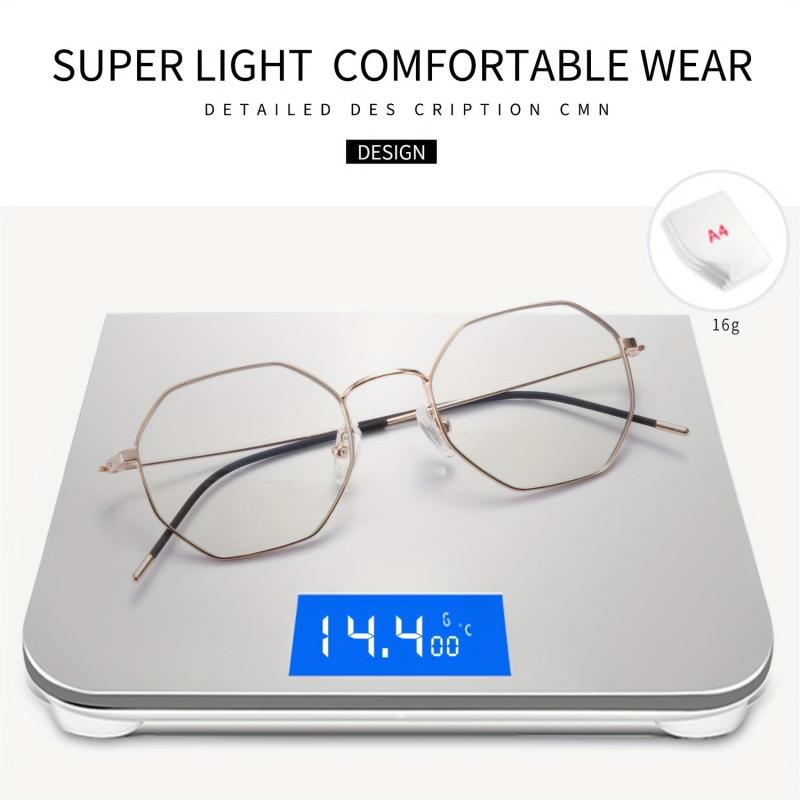 Anti Glare UV400 Light Blocking Glasses Titanium Frame