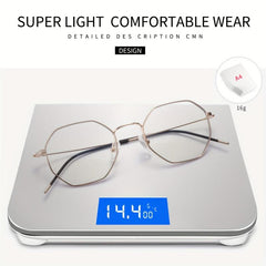 Anti Glare UV400 Light Blocking Glasses Titanium Frame