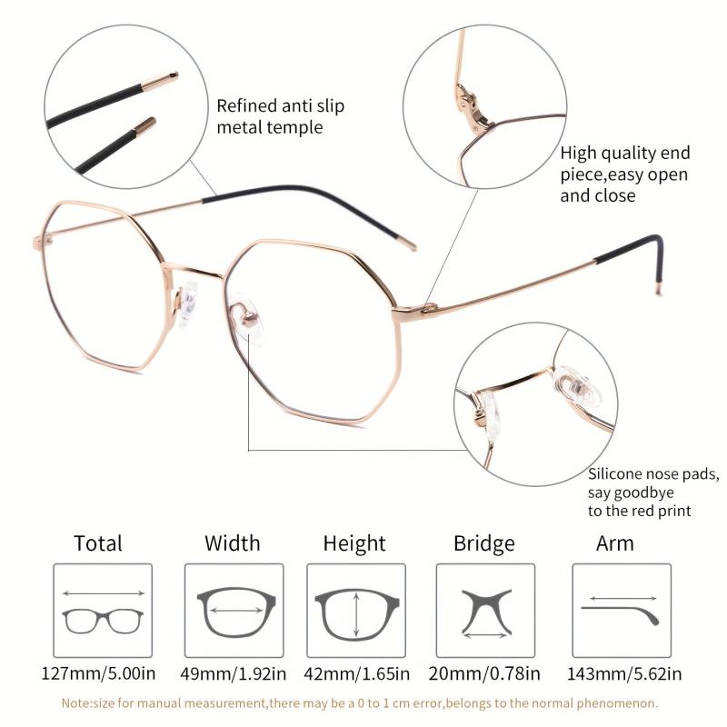 Anti Glare UV400 Light Blocking Glasses Titanium Frame