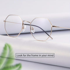 Anti Glare UV400 Light Blocking Glasses Titanium Frame