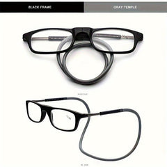 Automatic Magnet Neck Reading Glasses Men TR90 Anti Light Business Eyeglasses