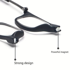 Automatic Magnet Neck Reading Glasses Men TR90 Anti Light Business Eyeglasses