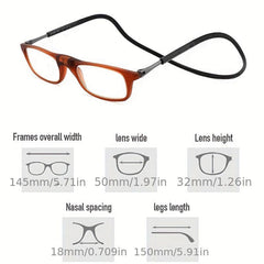Automatic Magnet Neck Reading Glasses Men TR90 Anti Light Business Eyeglasses