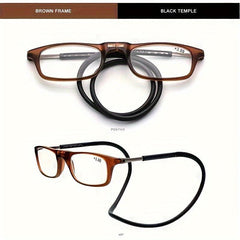 Automatic Magnet Neck Reading Glasses Men TR90 Anti Light Business Eyeglasses