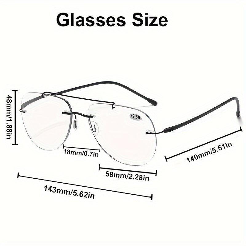 Progressive Photochromic Reading Glasses Rimless