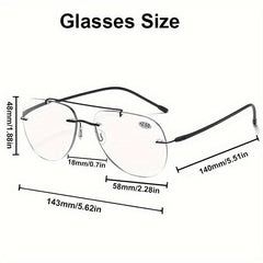 Progressive Photochromic Reading Glasses Rimless