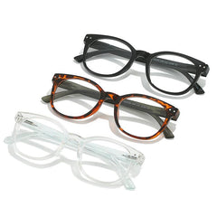 5 Pairs Stylish Reading Glasses Spring Hinge Plastic Frame Men Women
