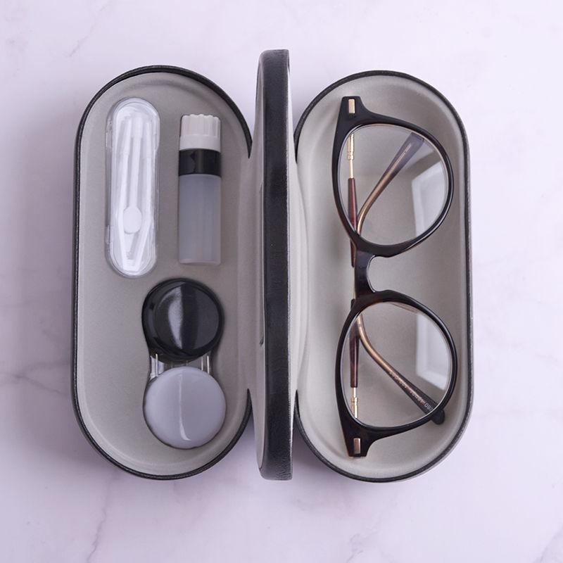 Double Layer Glasses Case Portable Storage Box For Lens And Myopia Glasses
