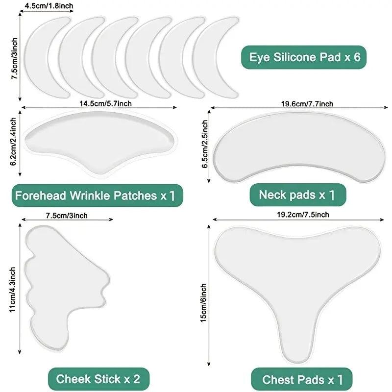 11pcs Anti Wrinkle Silicone Sticker Face Neck Lifting Patch Firming Pad