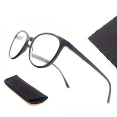 Classic Oversized Round Frame Reading Glasses Men Women Elastic Spring Hinges