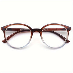 Classic Oversized Round Frame Reading Glasses Men Women Elastic Spring Hinges
