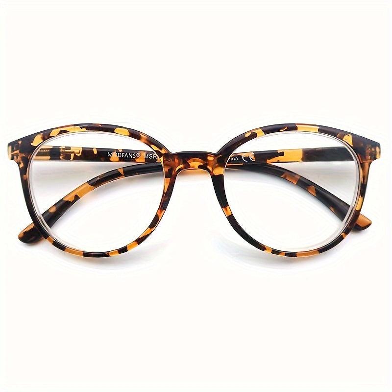 Classic Oversized Round Frame Reading Glasses Men Women Elastic Spring Hinges