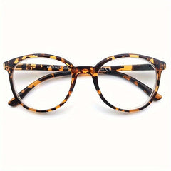 Classic Oversized Round Frame Reading Glasses Men Women Elastic Spring Hinges