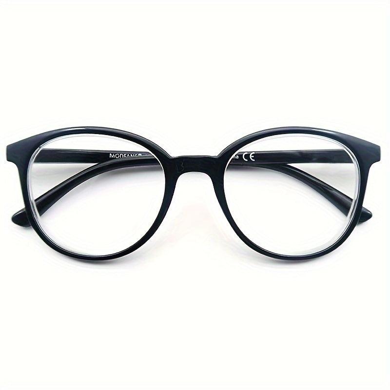Classic Oversized Round Frame Reading Glasses Men Women Elastic Spring Hinges