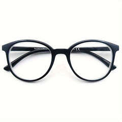 Classic Oversized Round Frame Reading Glasses Men Women Elastic Spring Hinges